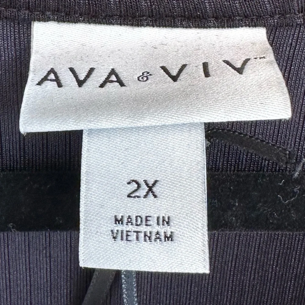 AVA & VIV Ribbed Blouse - Picture 3 of 6